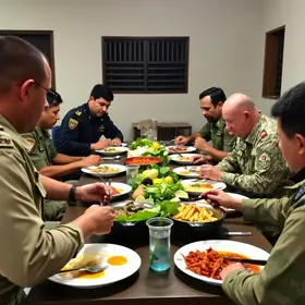 almoço no Comando Operacional Leste Itaquera